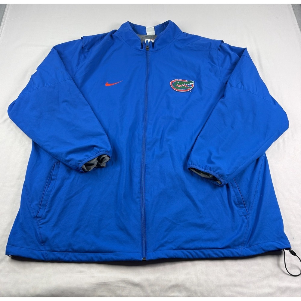 Florida Gators Jacket Mens 4XL Blue Nike‎ Full Zip Windbreaker Player Issued